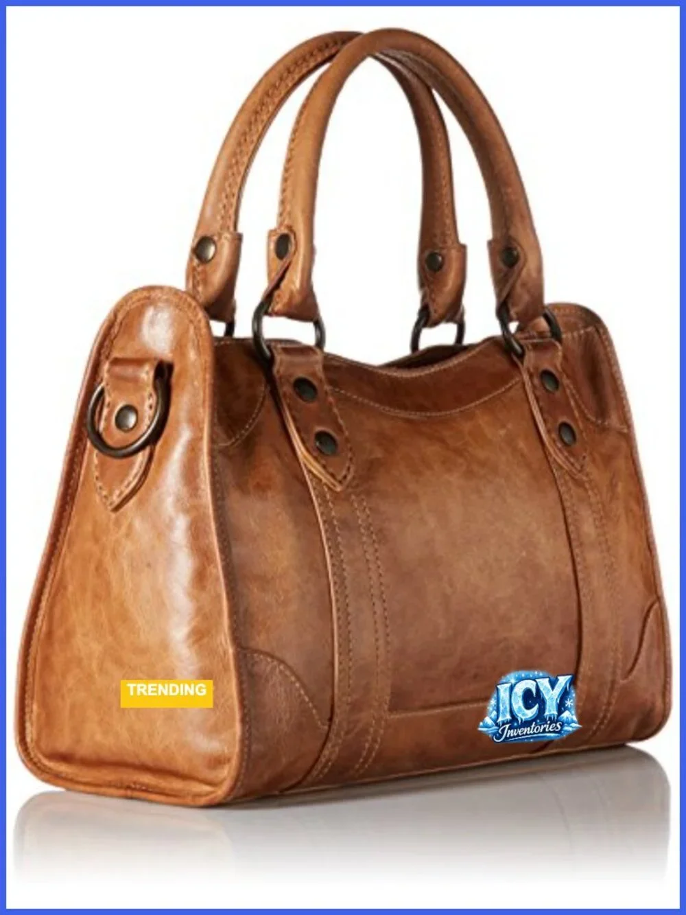 Frye Melissa Satchel Leather Handbag Women's Zip Top Shoulder Purse